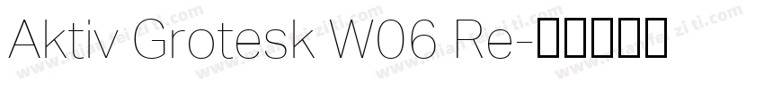 Aktiv Grotesk W06 Re字体转换
